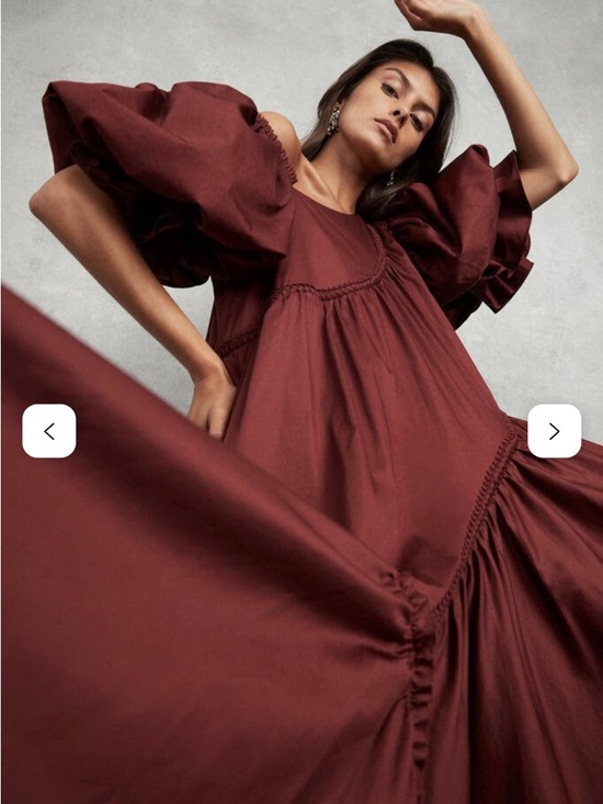 Aje Dresses & Skirts - Aje Casabianca Asymmetric Puff Sleeve Midi Dress. Australian Size 10 (US size 6)